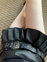 neffen belt leather skirt