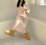 🧈🧸👼🏻🥖🥐 バタークリームフリースリーズフィットニットドレス - 3 COLOR