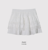 #Lace Tiered Mini Skirt (2color)