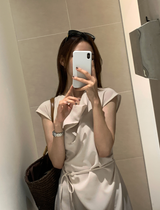 De Mer Drape Shirred Long Dress / 2 colors