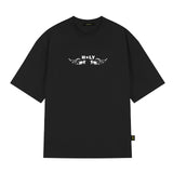 ホーリーフラワー バタフライ オーバーフィット 半袖Tシャツ_BLACK