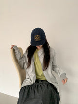 Kyuki Unbalanced Striped Hood Zip-Up
