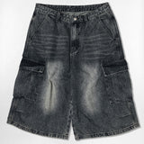 Usual Washing Bermuda Cargo Denim Pants - 5COLOR