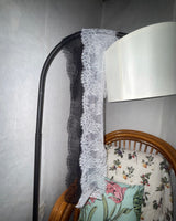 (2color) Floral Sheer Lace Long Scarf