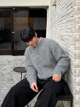 Brush wool cardigan
