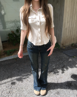 Lowrise chic boots cut pants