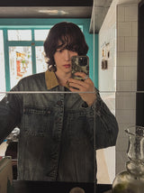 French Golden Work Denim Jacket