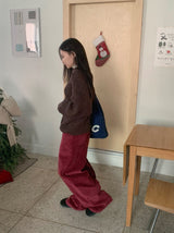 ホンビコーデュロイストレートパンツ