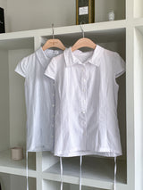 [MADE] Liz Cotton Stripe Short-Sleeve Shirt