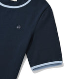 KIRSH プレーンスリムフィットリンガーTシャツ【ダークネイビー】