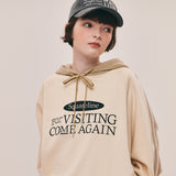Visiting Come Again Raglan Hoodie_Cream/Beige