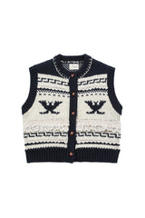 Monet Jacquard Vest [Navy]