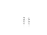 26SS★ Essence Heart Bezel Tennis One-Touch Earrings