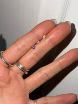 [925silver] カラーキュービックピアス (3color)