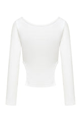  Eyelet side-cut tee (white)