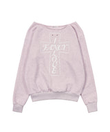 FROSS OFF-SHOULDER SWEATSHIRT (PINK MELANGE) F26QB040