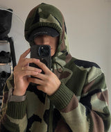 ASCLO Heavy Camo Knit Hood Zip Up
