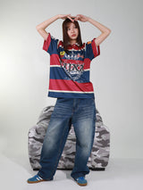 STRIPE POLO SHIRTS (NAVY)
