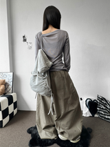 ヒタバルーンカーブコットンロングパンツ3カラー