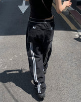 (Unisex) トラックデニムパンツ