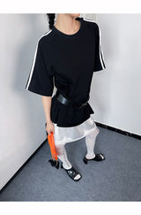 Loose Fit Boxy Round Short-Sleeved T-Shirt
