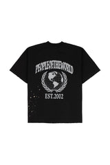 ハンドペインティングダメージTシャツ (BLACK)