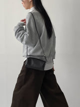 Two-way Boat Neck Over Fit Sweatshirt