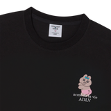 25SS タンニングオパンチュウサギベーシックロゴ半袖Tシャツ ブラック