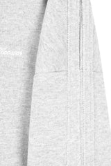 09 Numbering hooded zip-up, Light melange
