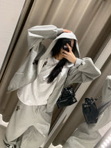 Reho Cross Patch Hoodie Zip-UP