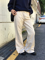 ツウィルコットンブーツカットパンツ (2color)
