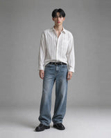 (UNISEX) エアリー レース ネット シャツ