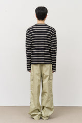 メイフェージングボーダー長袖Tシャツ