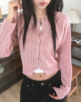 ロコツイストクロップニットウェアカーディガン