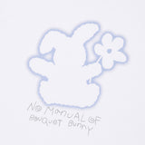 WITTY BUNNY CROP MODAL T-SHIRT [WHITE]