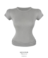 Basic Slim Round Tee (4color)