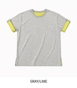 ロベン カラーマッチング ロールアップ ショートスリーブ Tシャツ