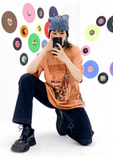  Design-sense printed loose short-sleeved T-shirt