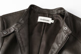 Bella leather jacket - brown 