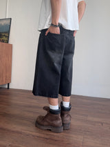 Plain Washed Bermuda Denim (2color) (No.961)