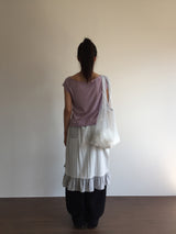 Le Shirring Curtain Midi Skirt (2color)