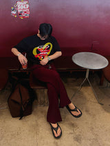 ASCLO ヒューチャーフラワーショートスリーブTシャツ(2color)
