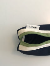 Clam ラウンドペンケース _ ネイビー&グリーン