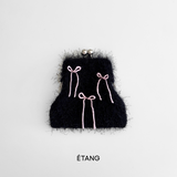 [MADE] Étang リボンフラフィーポーチ | ブラック