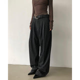 [UNISEX] ストライプカーブドスラックス