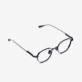 Knouun Round titanium glasses CODE. 102. B Navy