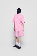 24FW APPLIQUE LOGO PIGMENT SHORT PANTS LIGHT PINK