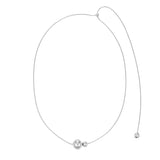 both ball silicon long necklace