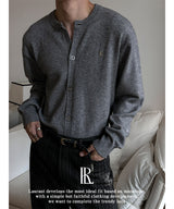 [ESSENTIAL LINE] Round neck basic cardigan(2color)
