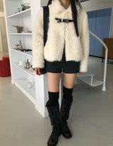 ファックルアップフラッフィージャケット ホワイト- 2colors